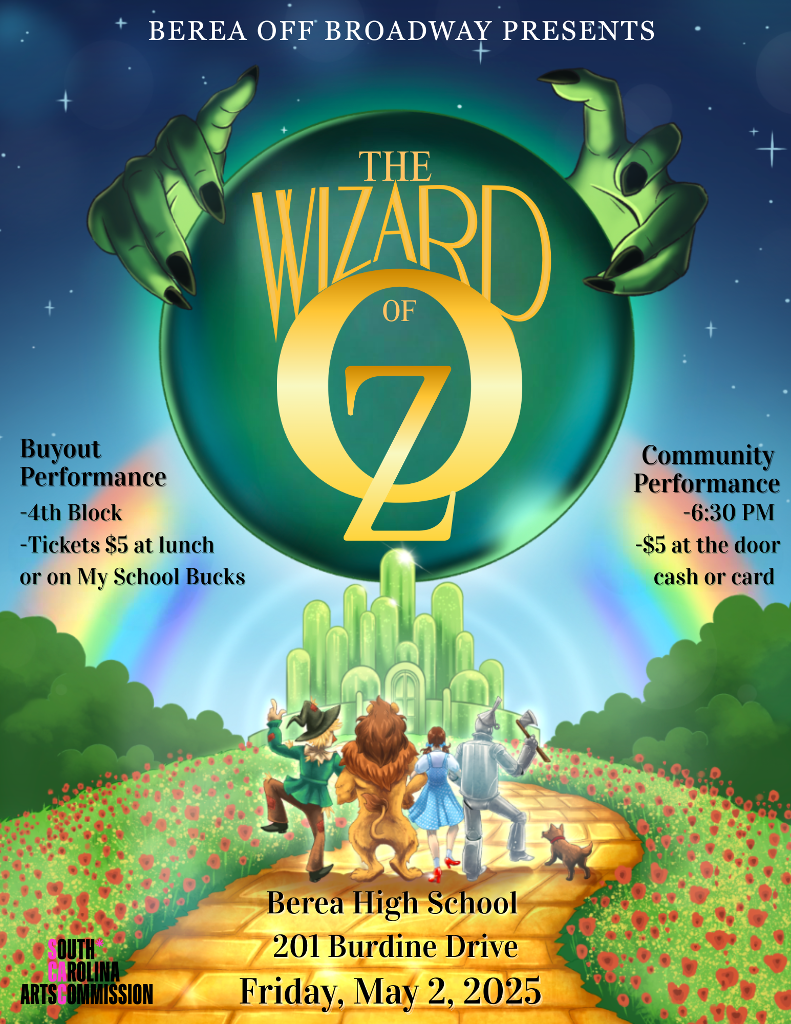 Wizard of Oz May 2nd at 6:30 $5 at the door